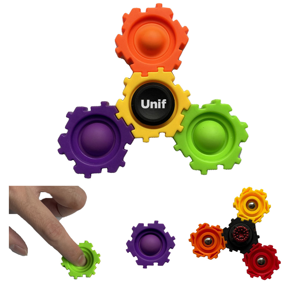 Silicone bubble spinner building blocks games toys stress relievers