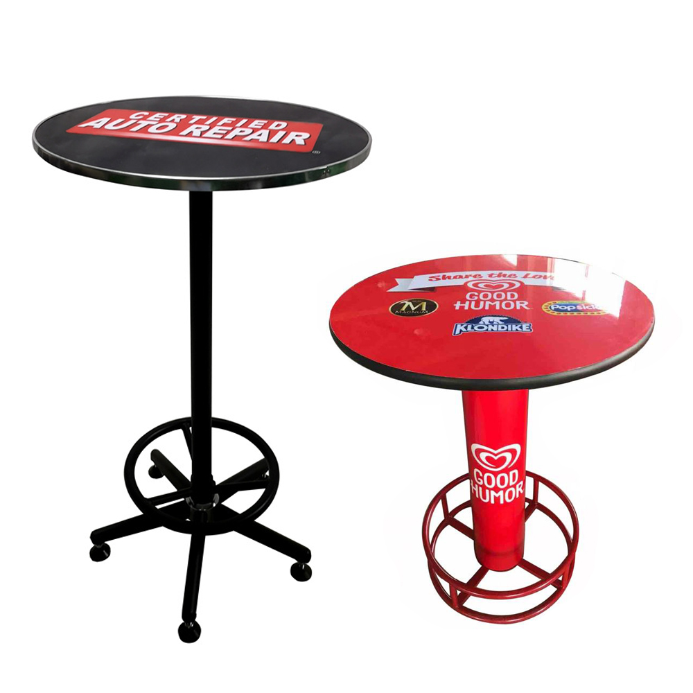 Indoor Pub Table w/ Footrest,Party & Bar & Led light