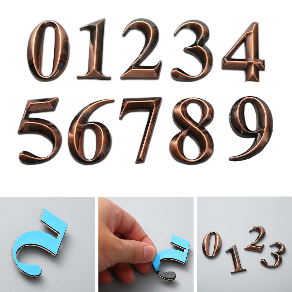 3D Self-adhesive House Number & Address Plate Number,Home & Kitchen ...