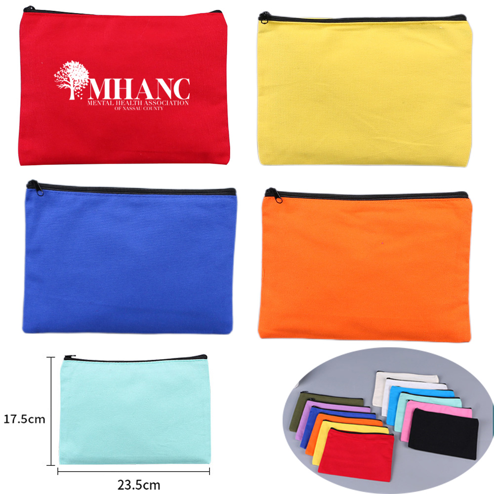 Canvas Zipper PouchAssorted Colors,Stationery & Office