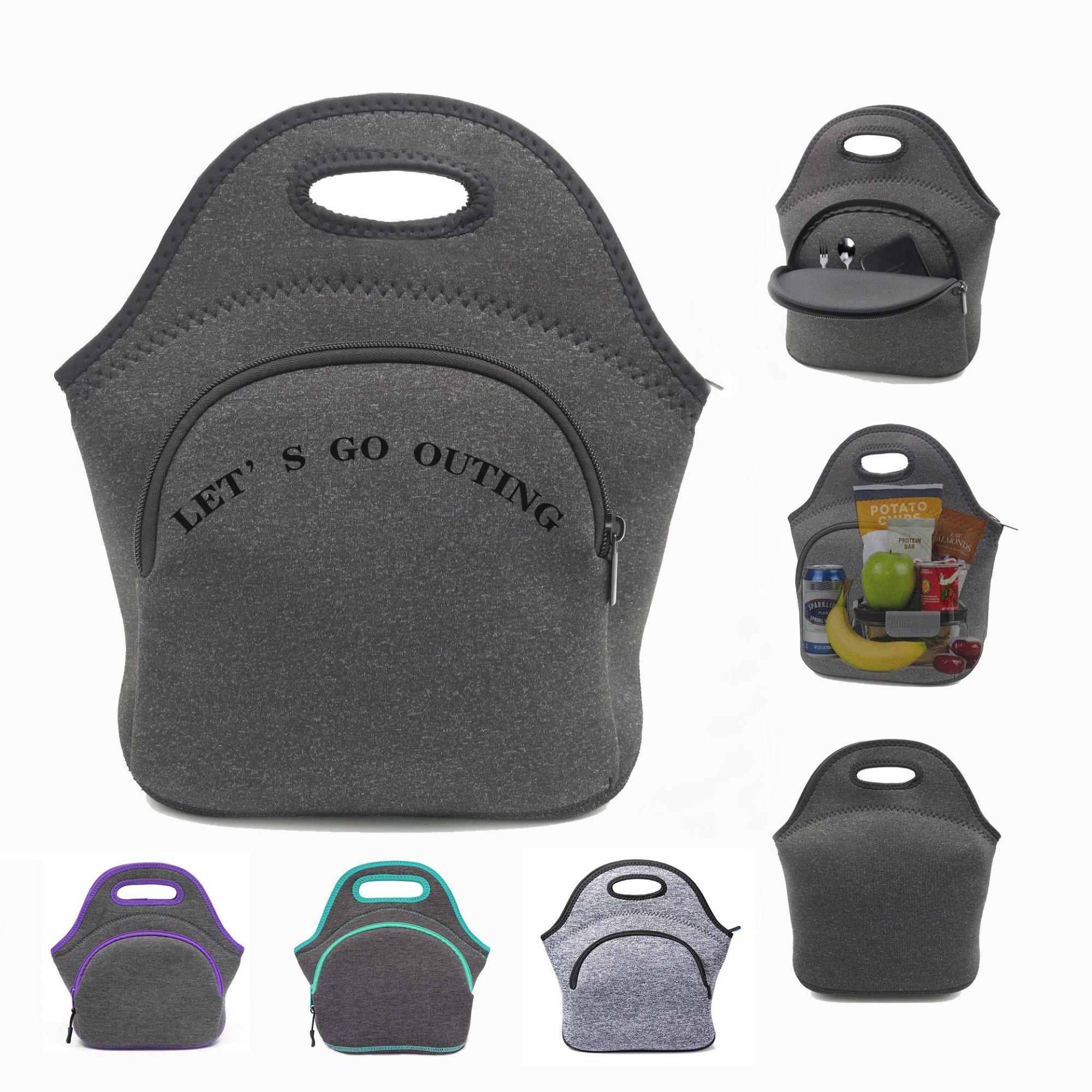 Neoprene Lunch Tote Bag,Bags