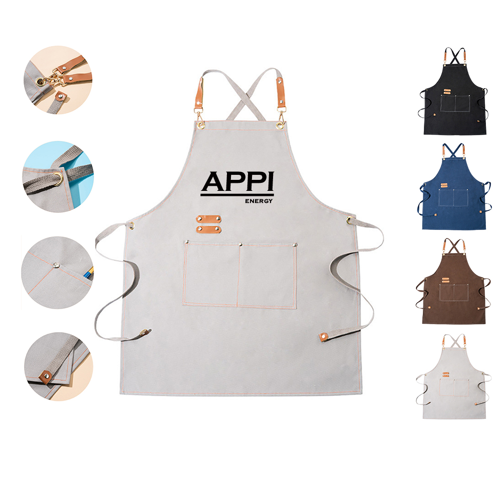 Cotton Canvas Bib Apron with Pocket,Apparel