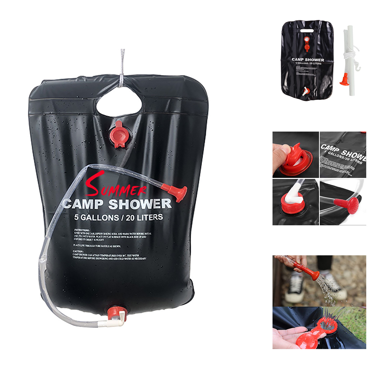 5Gallon Solar Camping Shower Bag,Bags