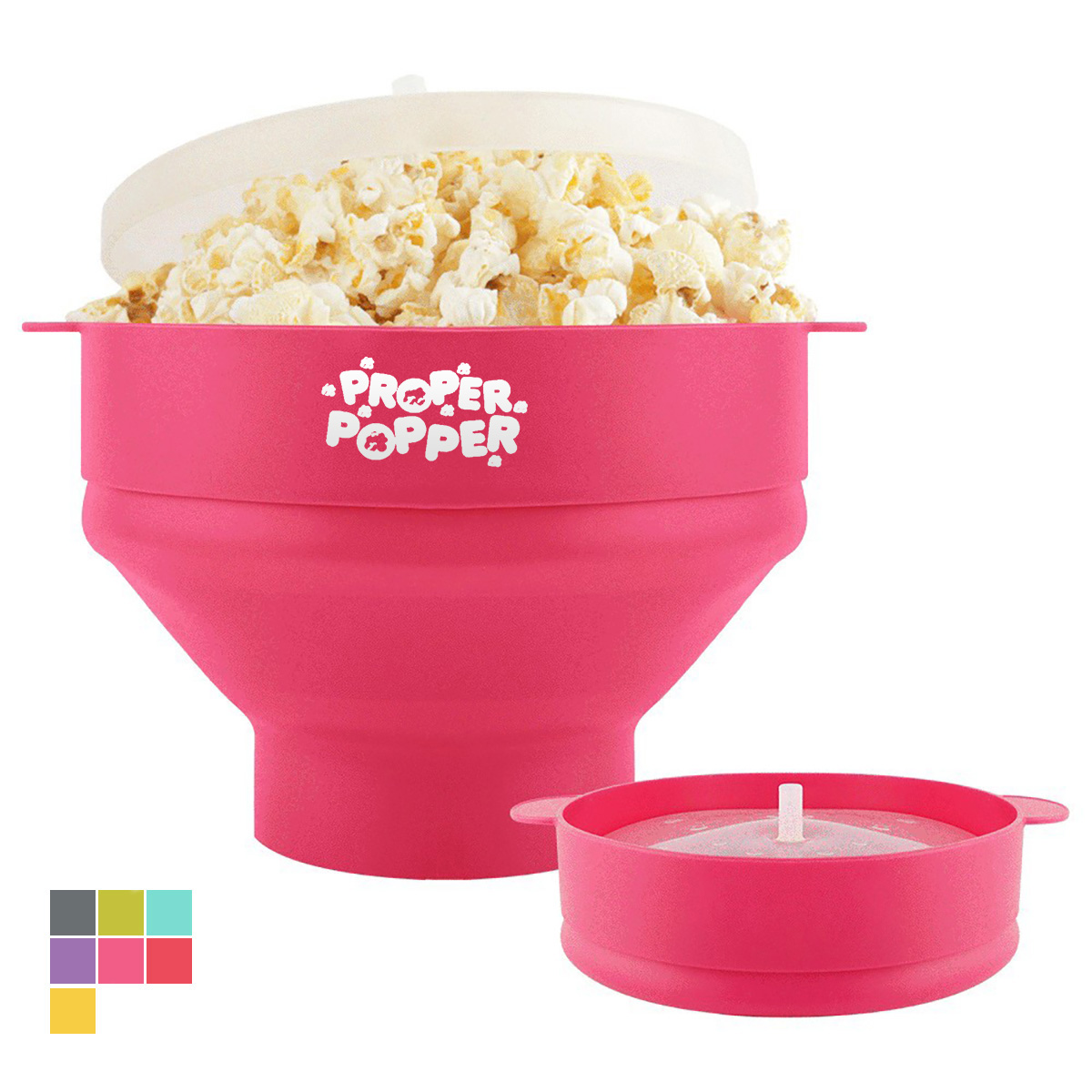 Microwave Hot Air Popcorn Popper Bowl With Lid and Handles,Home