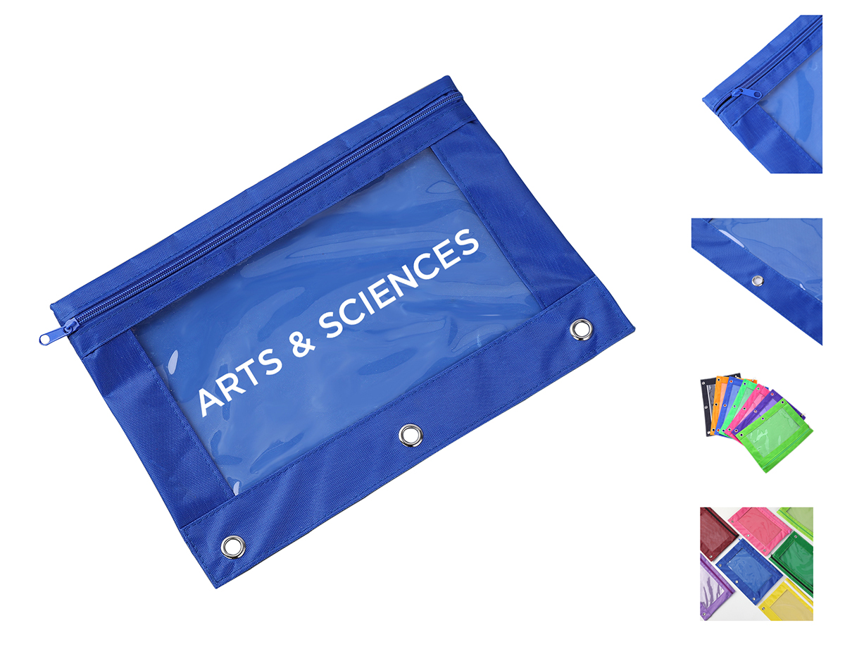 Clear Zippered Pencil Case,Stationery & Office