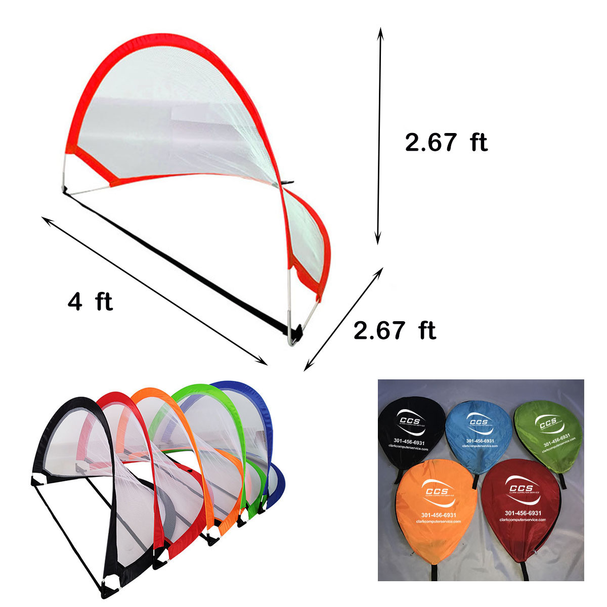 Customizabe Pop Up Soccer Goal,Sports & Outdoors