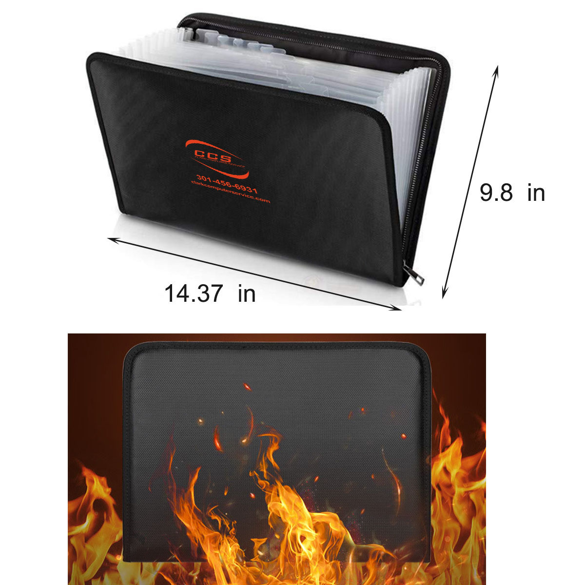 Portable Fireproof File Folder,Stationery & Office