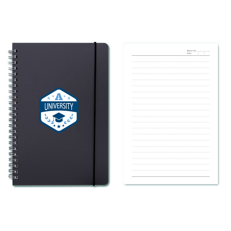 A5 PP Hardcover Spiral Notebook Journal,Stationery & Office