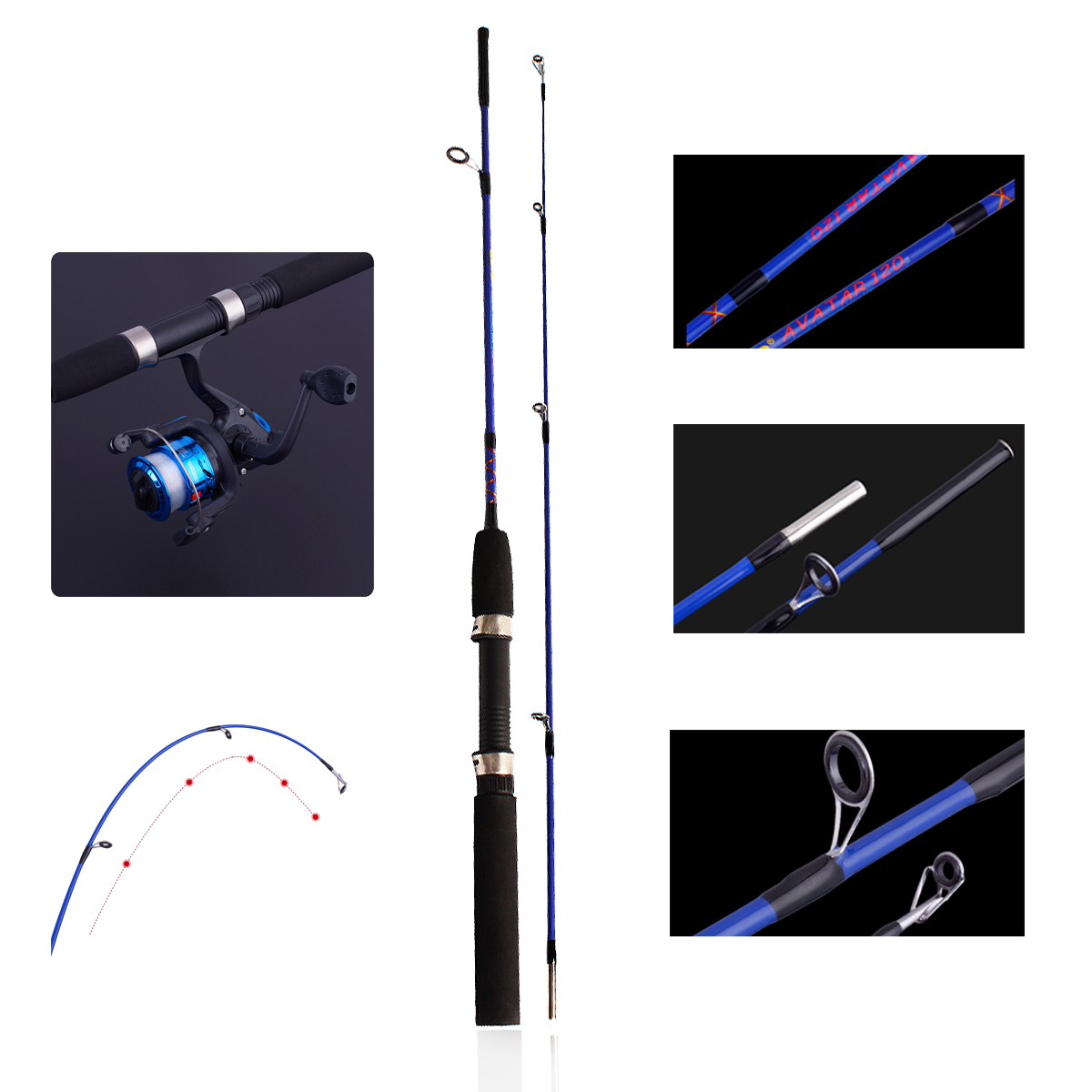 Fiberglass Fish Rod,Sports & Outdoors