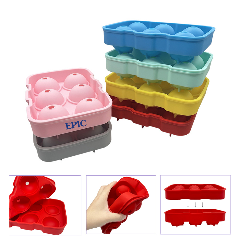 6 Silicone Ice Ball Molds,Home & Kitchen & Tools & Pets & Auto