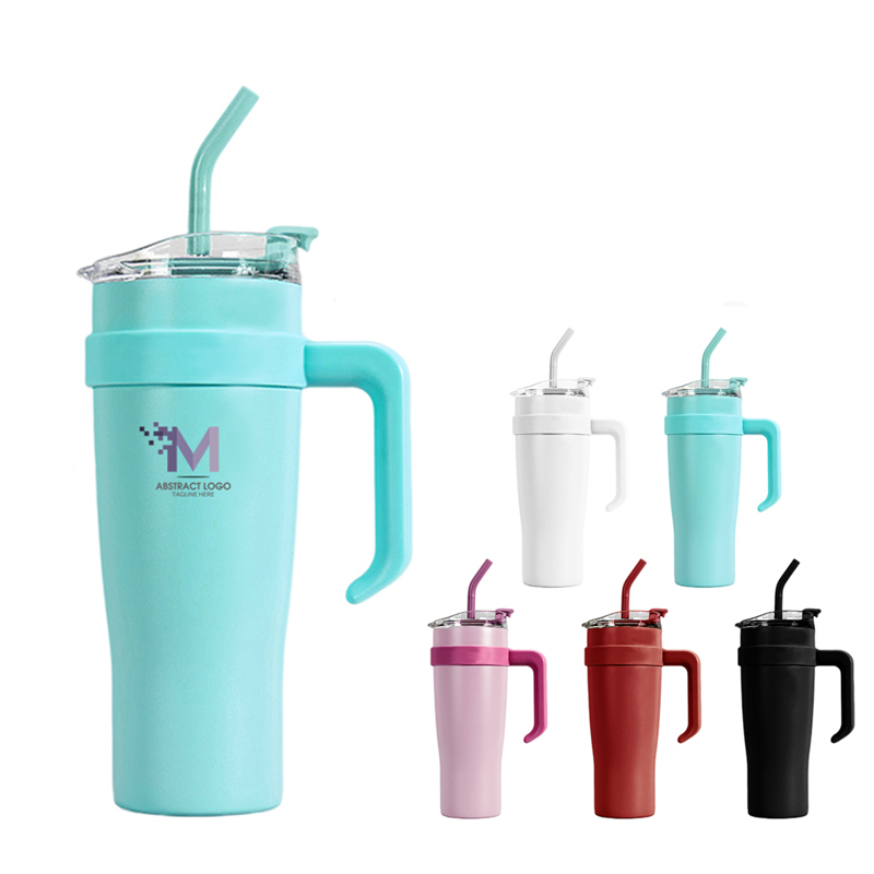 40oz Insulated Travel Mug with Lid and Straw,Drinkware