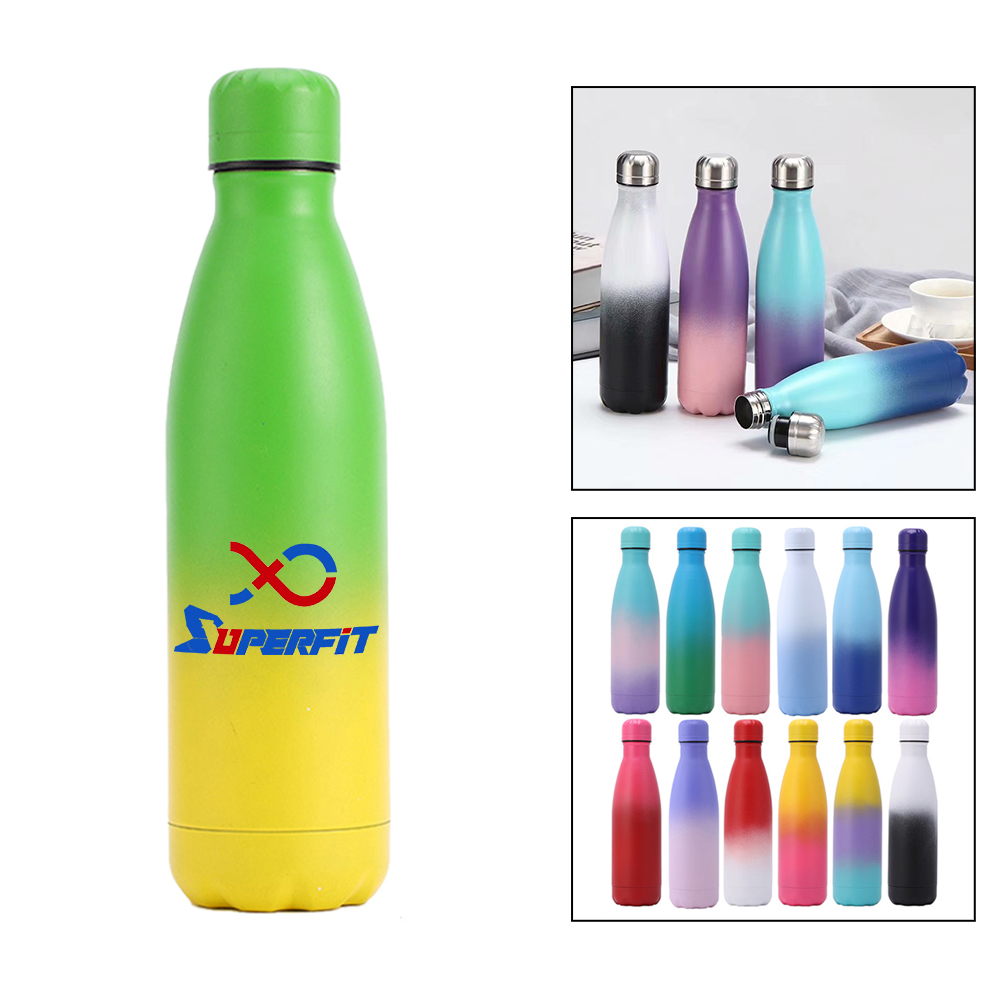 17 oz Vacuum Insulated Stainless Steel Bottle With Gradient color,Drinkware