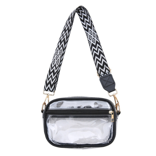 Transparent Rectangle Flap Crossbody Bag