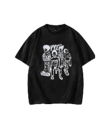 Digital Direct Spray American Retro Couple T-shirt