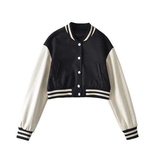 Casual loose fitting fashionable baseball jacket