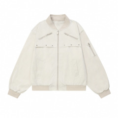 Casual loose fitting fashionable baseball jacket