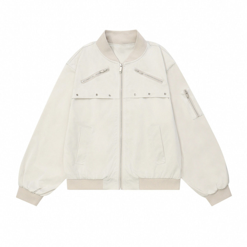 Casual loose fitting fashionable baseball jacket