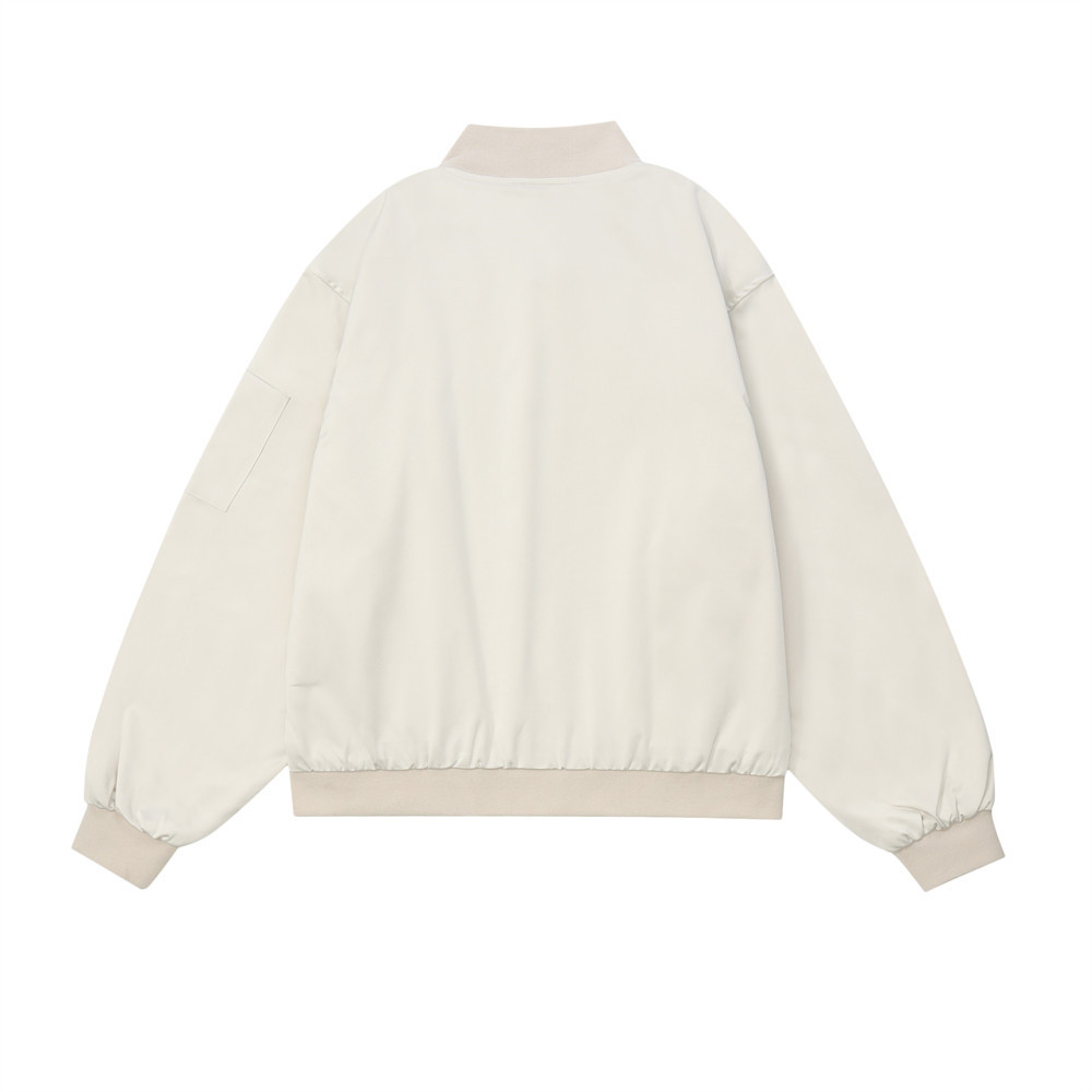 Casual loose fitting fashionable baseball jacket