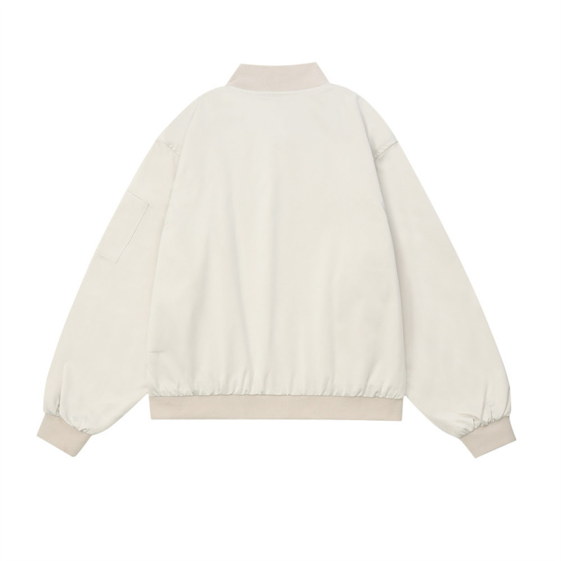 Casual loose fitting fashionable baseball jacket