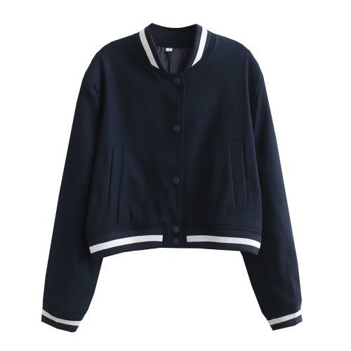 Casual loose fitting fashionable baseball jacket