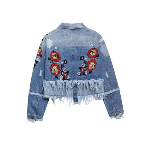 Casual loose fitting fashionable denim jacke