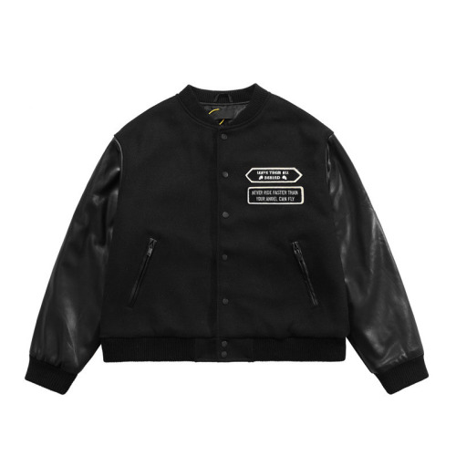 Casual loose fitting fashionable baseball jacket