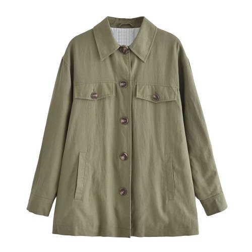 Casual loose fitting fashionable baseball jacket