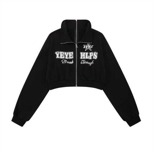 Casual loose fitting fashionable baseball jacket