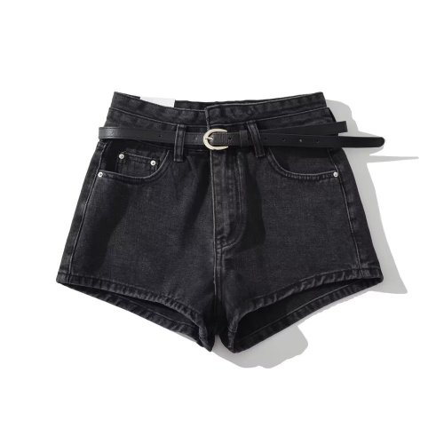 Printed cuffed holes and sexy printed jeans shorts