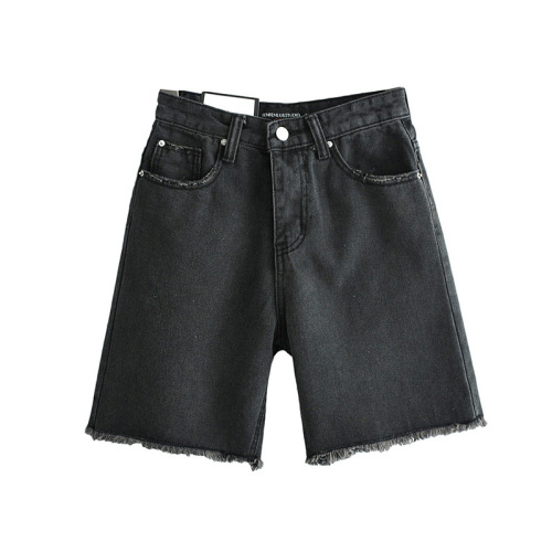 Summer New Super High Waist Solid Denim Shorts