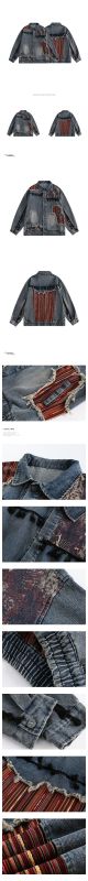 Casual loose fitting fashionable denim jacket