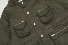 Casual loose fitting fashionable denim jacket