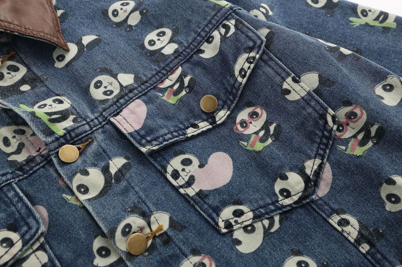 American retro denim lapel casual top trend versatile work jacket