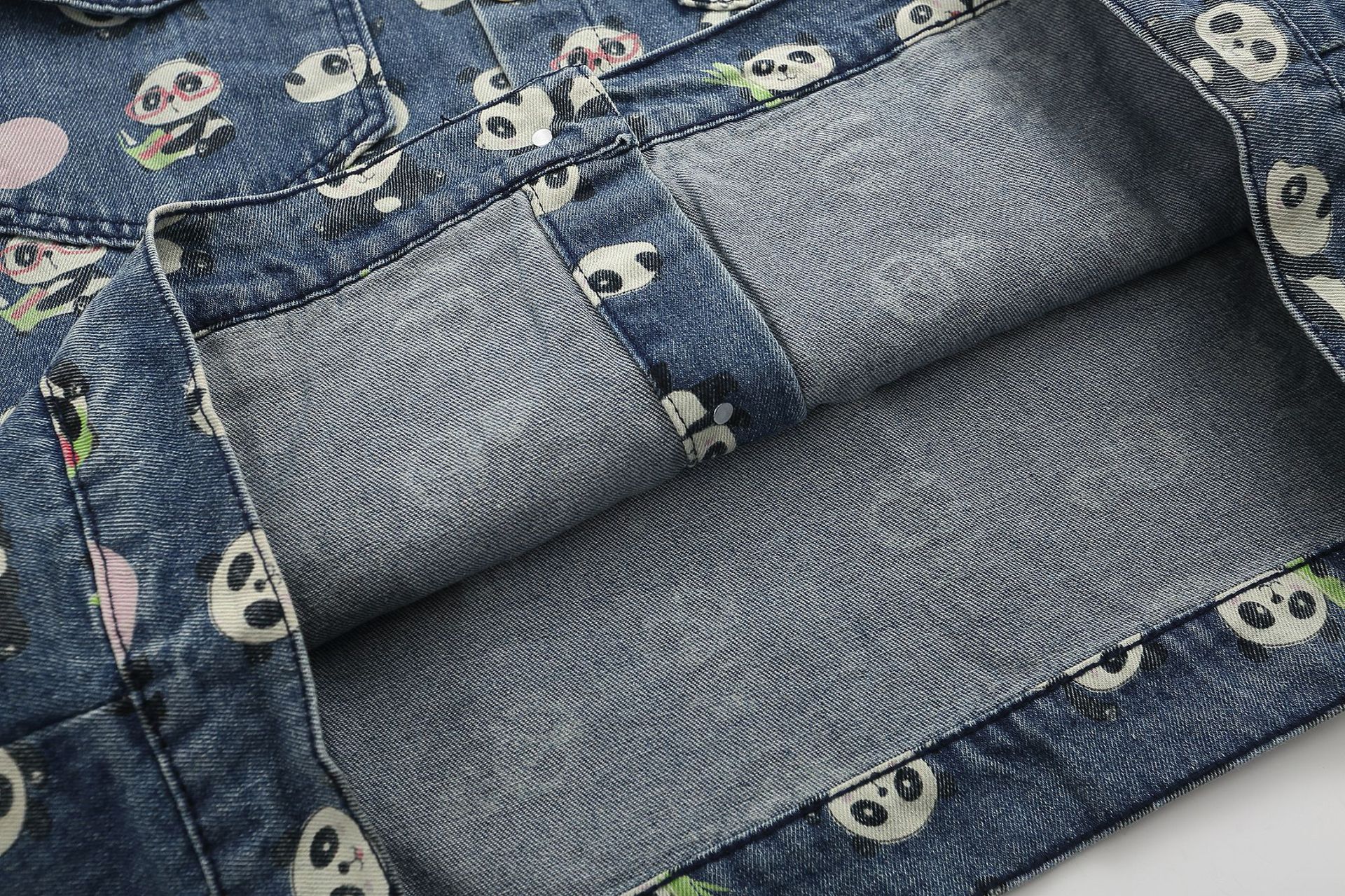 American retro denim lapel casual top trend versatile work jacket