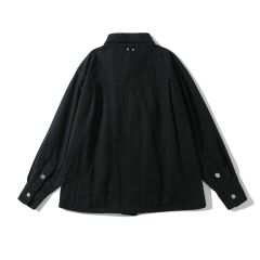 Casual loose fitting fashionable denim jacket
