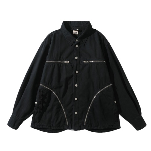 Casual loose fitting fashionable denim jacket