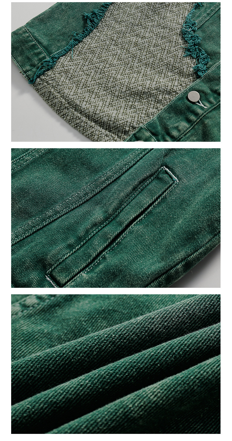 Casual loose fitting fashionable denim jacket
