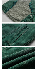 Casual loose fitting fashionable denim jacket