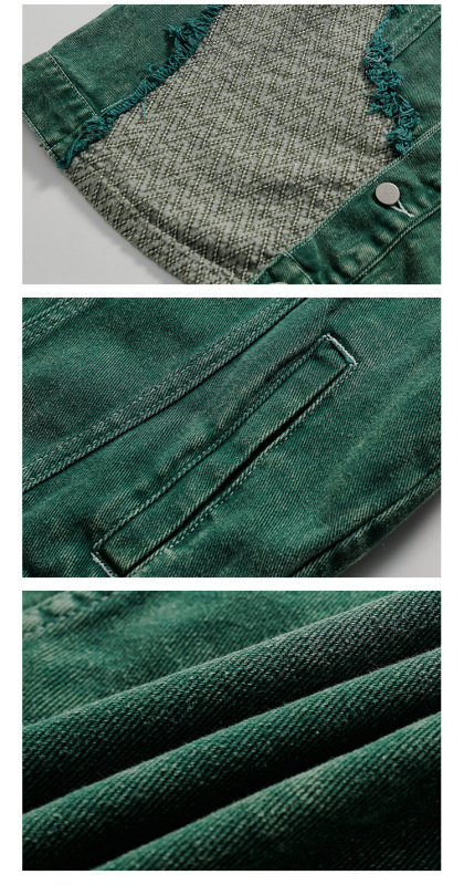 Casual loose fitting fashionable denim jacket
