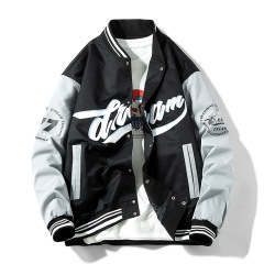 Casual loose fitting fashionable baseball jacket