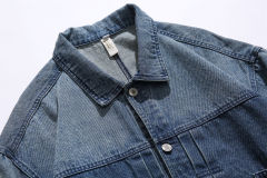 Casual loose fitting fashionable denim jacket