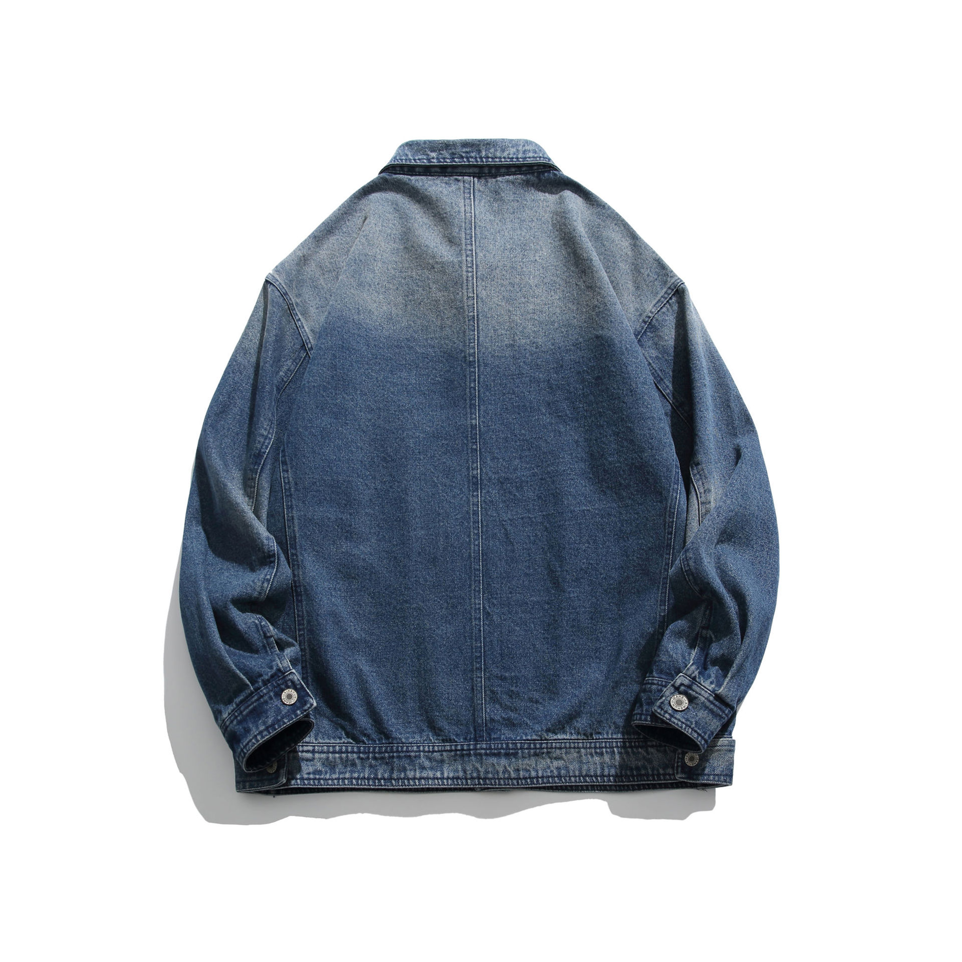 Casual loose fitting fashionable denim jacket