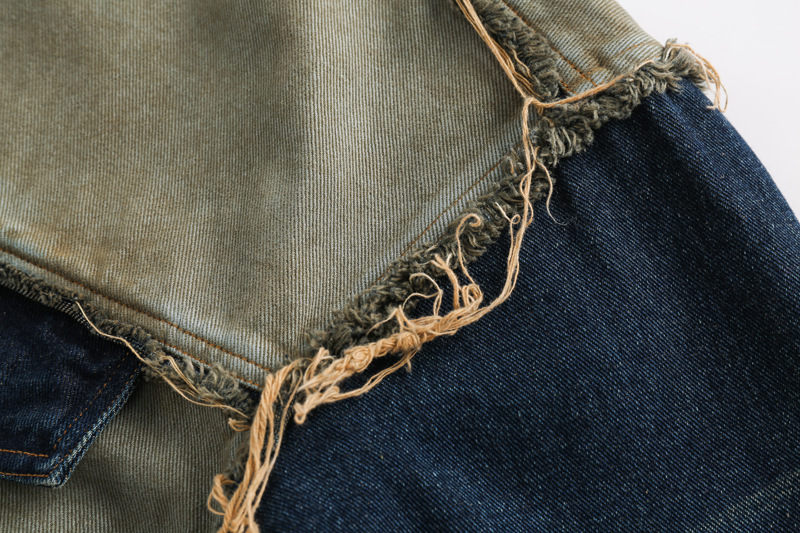 American retro denim lapel casual top trend versatile work jacket