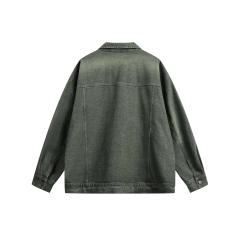 American retro denim lapel casual top trend versatile work jacket
