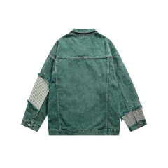 Casual loose fitting fashionable denim jacket