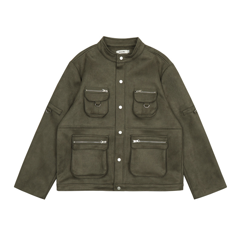 Casual loose fitting fashionable denim jacket
