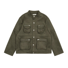 Casual loose fitting fashionable denim jacket