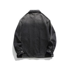Casual loose fitting fashionable denim jacket
