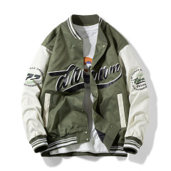 Casual loose fitting fashionable baseball jacket