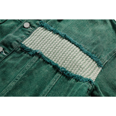 Casual loose fitting fashionable denim jacket